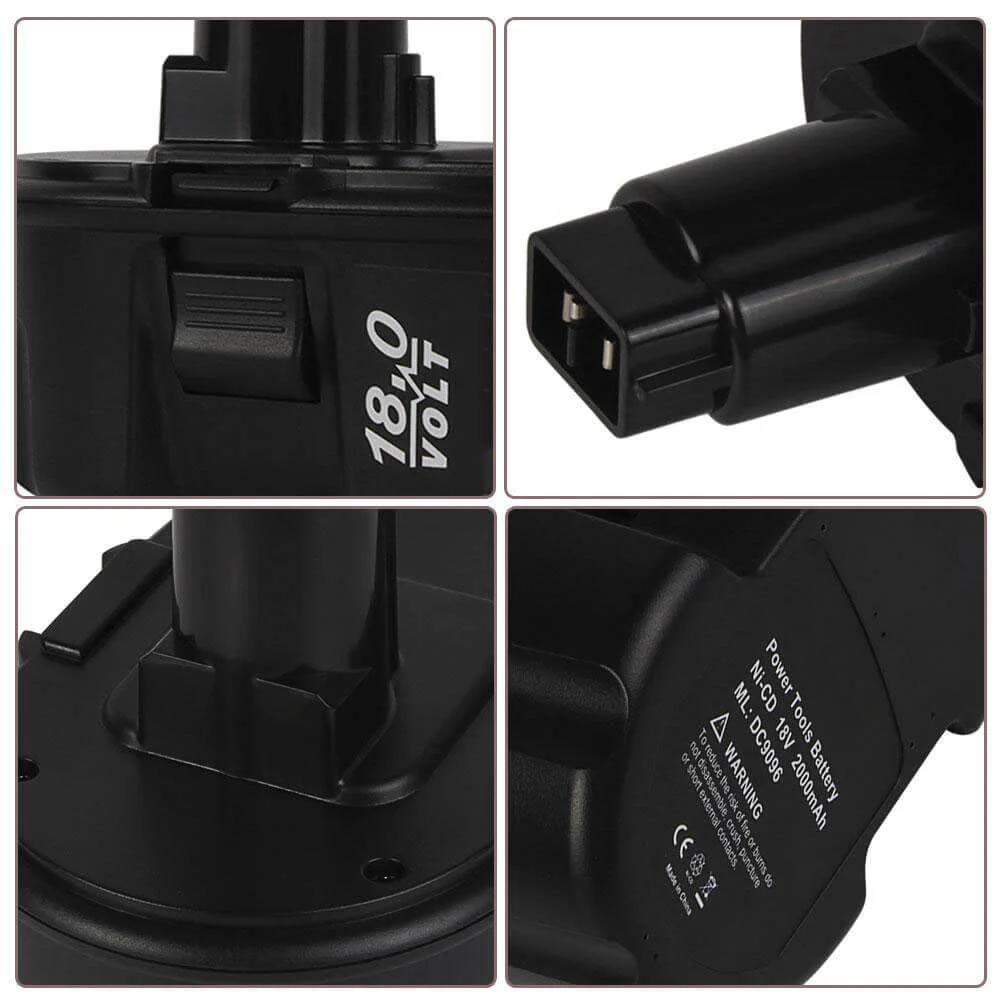 2 Pack For 18V 4.6Ah Dewalt  DC9096 Replacement  Battery  & Dewalt DC9310 Fast Battery Replacement Charger For Dewalt 7.2V-18V XRP Ni-CD Ni-MH Battery - Image 5