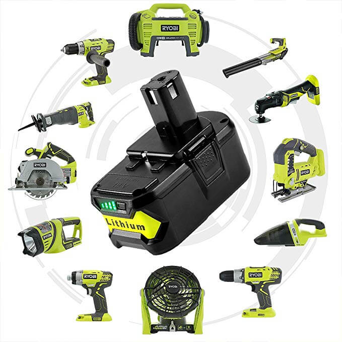 For Ryobi 18V Battery 6.0Ah Replacement | P108 Batteries 4 Pack - Image 4