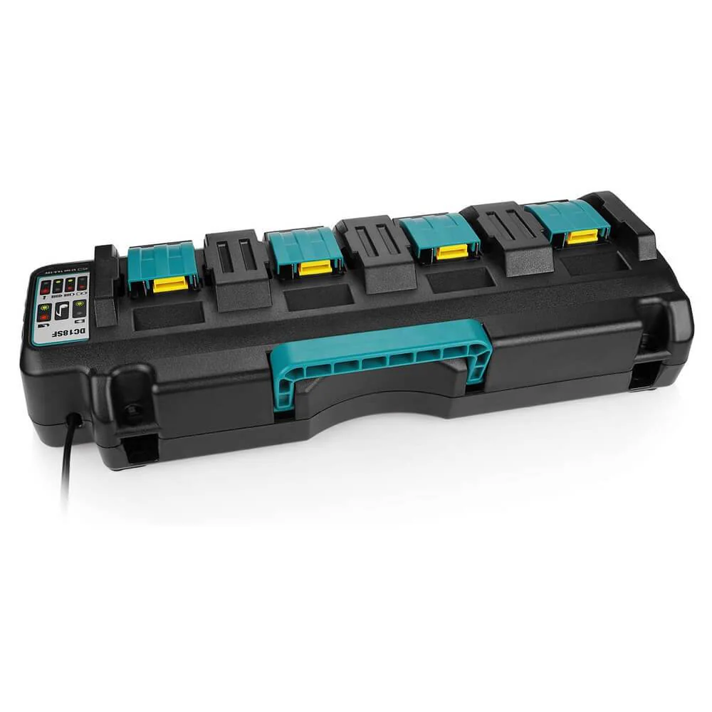 4 Pack For 18V 6Ah Makita BL1860B Battery Replacement & 4-Port 18V lithium-ion charger DC18SF for Makita 14.4V-18V lithium battery BL1890B BL1860 BL1850B BL1430 - Image 4
