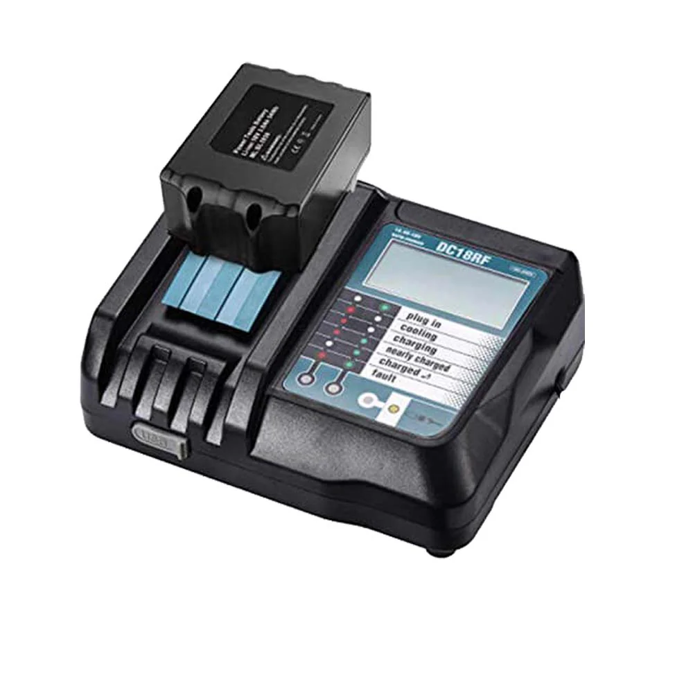 2 Pack For 18V 7.0Ah Makita BL1860B Battery  Replacement & For Makita DC18RF/RC Li-ion Rapid Replacement Battery Charger | 14.4V-18V with Digital Display - Image 4