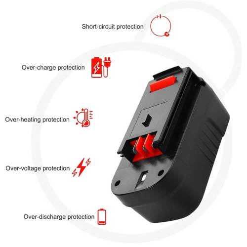For Black and Decker HPB18 18V 4.8Ah Ni-Mh Battery Replacement 4 pack - Image 3