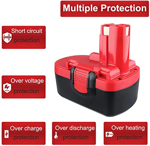 For Bosch 18V Battery 4.8Ah Replacement | BAT181 Ni-HM Batteries 2 Pack - Image 5