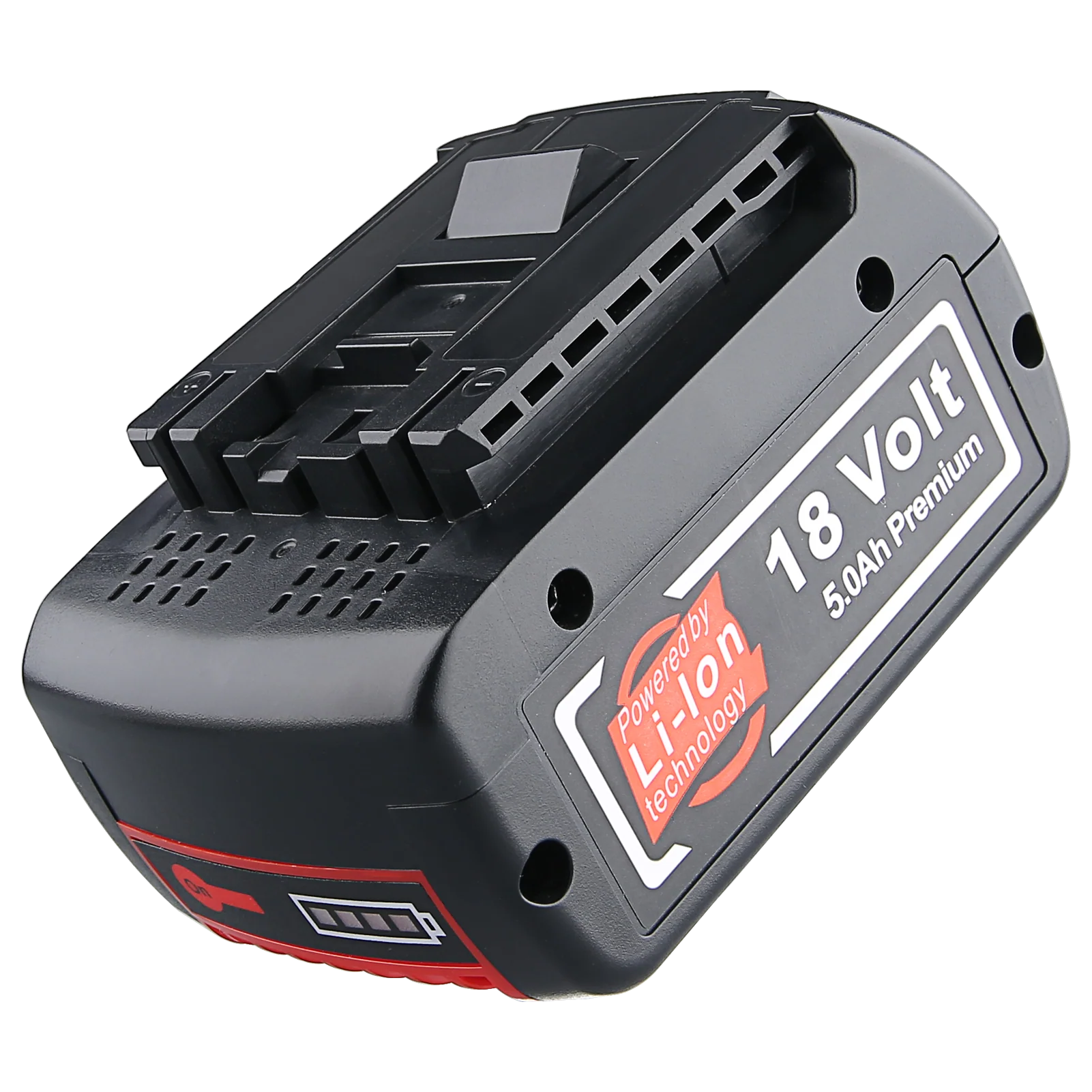 4 Pack For 18V 5Ah  Bosch BAT610G Battery Replacement & For Bosch AL1820CV 14.4V -18V 3A Lithium Ion Replacement Battery Charger - Image 3