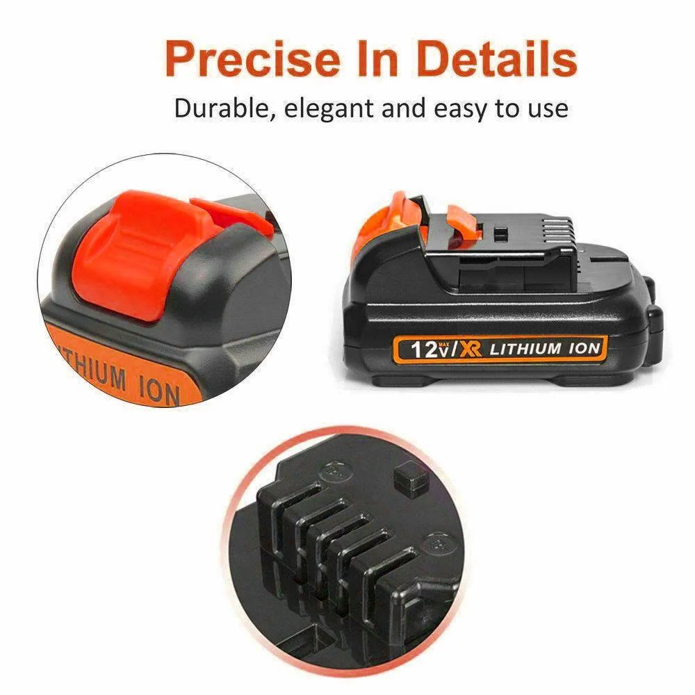 For Dewalt 12V Battery Replacement | DCB120 DCB123 DCB127 6.0Ah Li-ion Battery 2 pack - Image 4