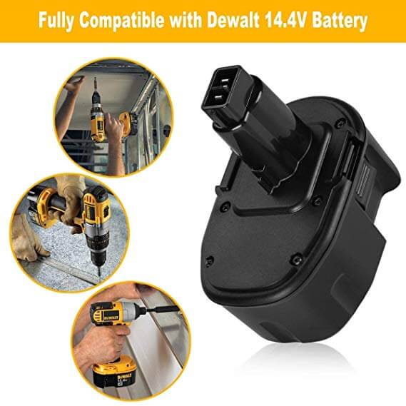For Dewalt 14.4V Battery 4.8Ah Replacement | DC9091 Ni-MH Batteries 4 Pack - Image 4