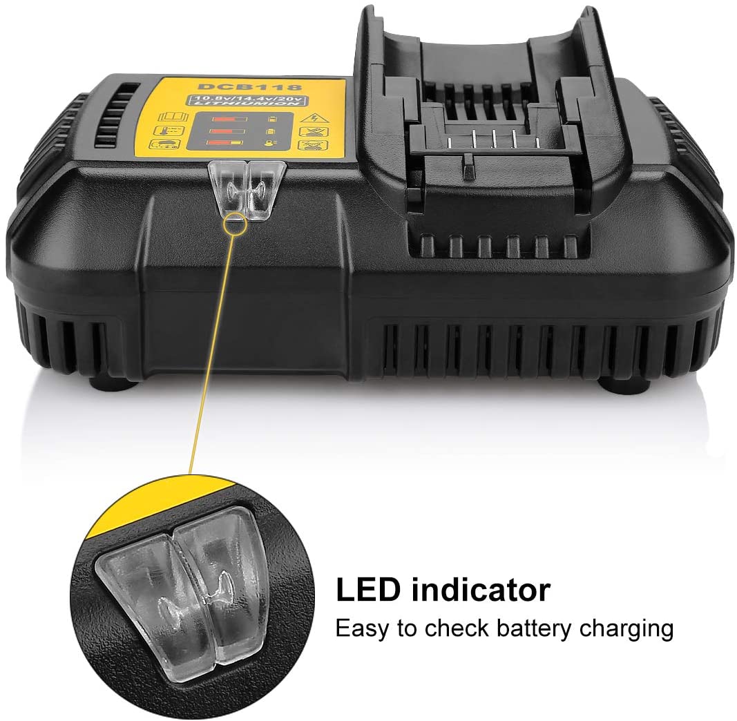 For  18V XR 4Ah Dewalt Replacement battery & For Dewalt DCB118 Replacement Battery Charger - Image 5