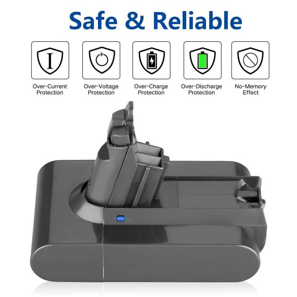 For Dyson V6 Upgraded Battery Replacement | 21.6V 6.4Ah DC58 SV03 DC59 Upgraded Battery - Image 5