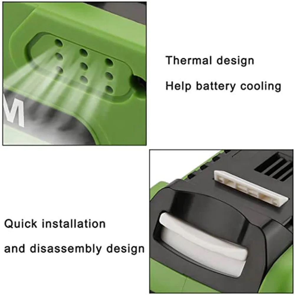 For GreenWorks 40V 6.0Ah Battery Replacement | Lithium Battery 29472 29462 Battery For GreenWorks 40V G-MAX Power Tools (Not for Gen1) - Image 5