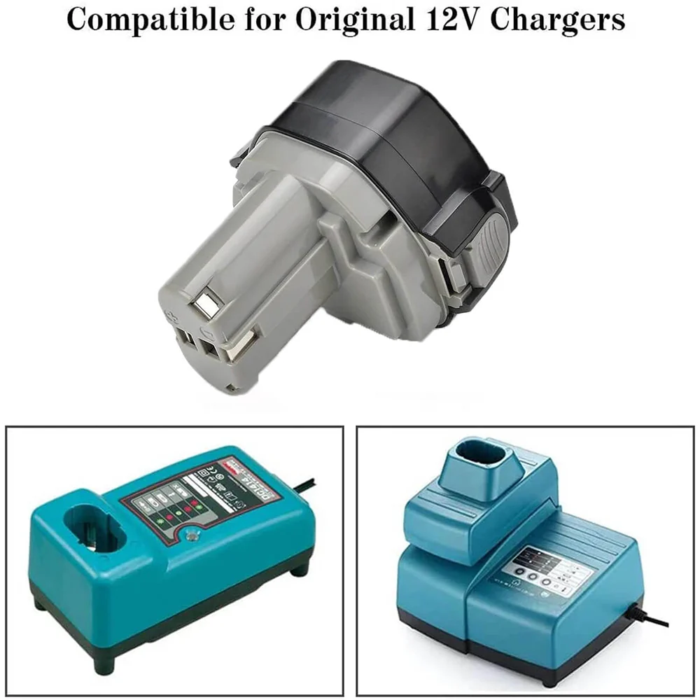 For Makita 12V Battery 4.8Ah Replacement | 1220 Ni-Mh Batteries 4 Pack - Image 4