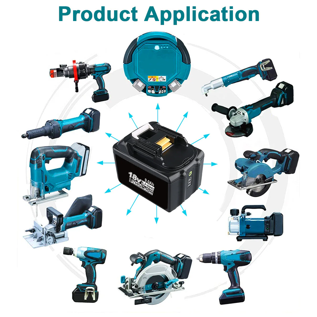 For Makita 18V Battery 9.0Ah Replacement | BL1890B Battery - Image 7