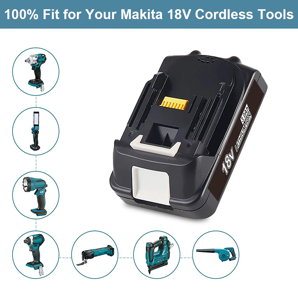 For Makita 18V Battery 3Ah Replacement | BL1830 Li-ion Batteries 4 Pack - Image 3