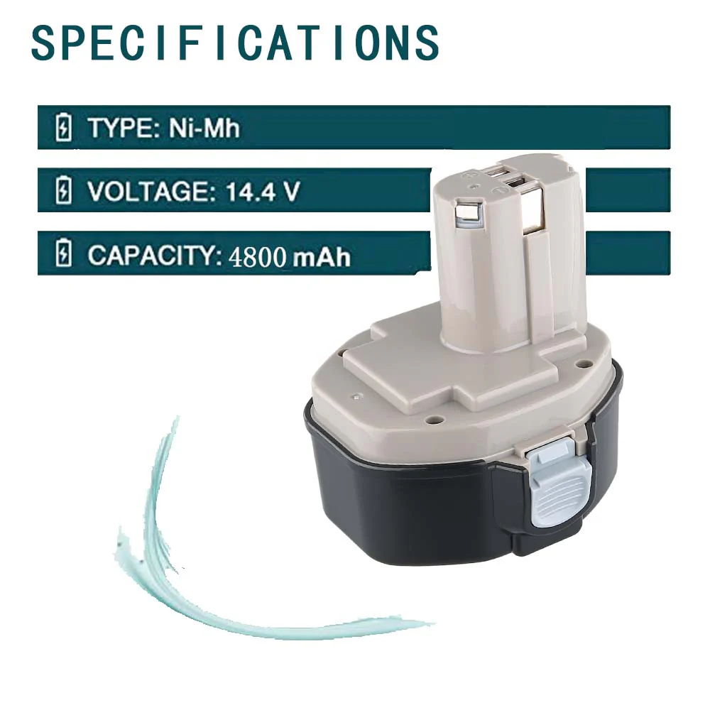 For Makita Battery 14.4V 4.8Ah Replacement | PA14 Ni-Mh Battery - Image 3