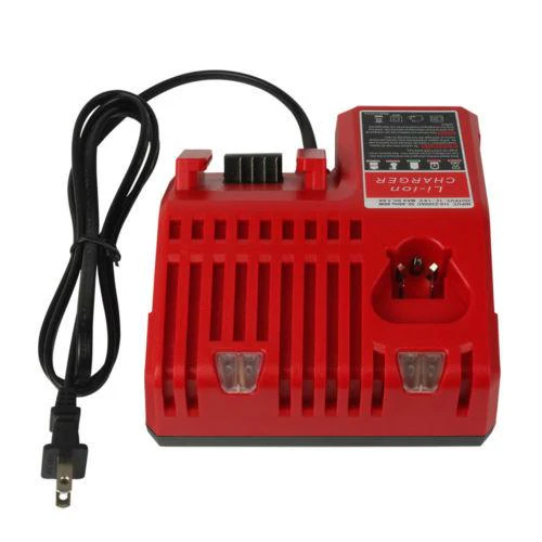 2 Pack For Milwaukee 18V 6Ah  Battery Replacement  & For Milwaukee Replacement Battery Charger | M 12-18C 12V-18V Lithium Battery Charger - Image 4
