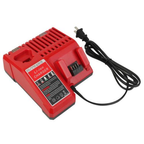 4 Pack For Milwaukee 18V 6Ah Battery  Replacement & For Milwaukee Replacement Battery Charger | M 12-18C 12V-18V Lithium Battery Charger - Image 8