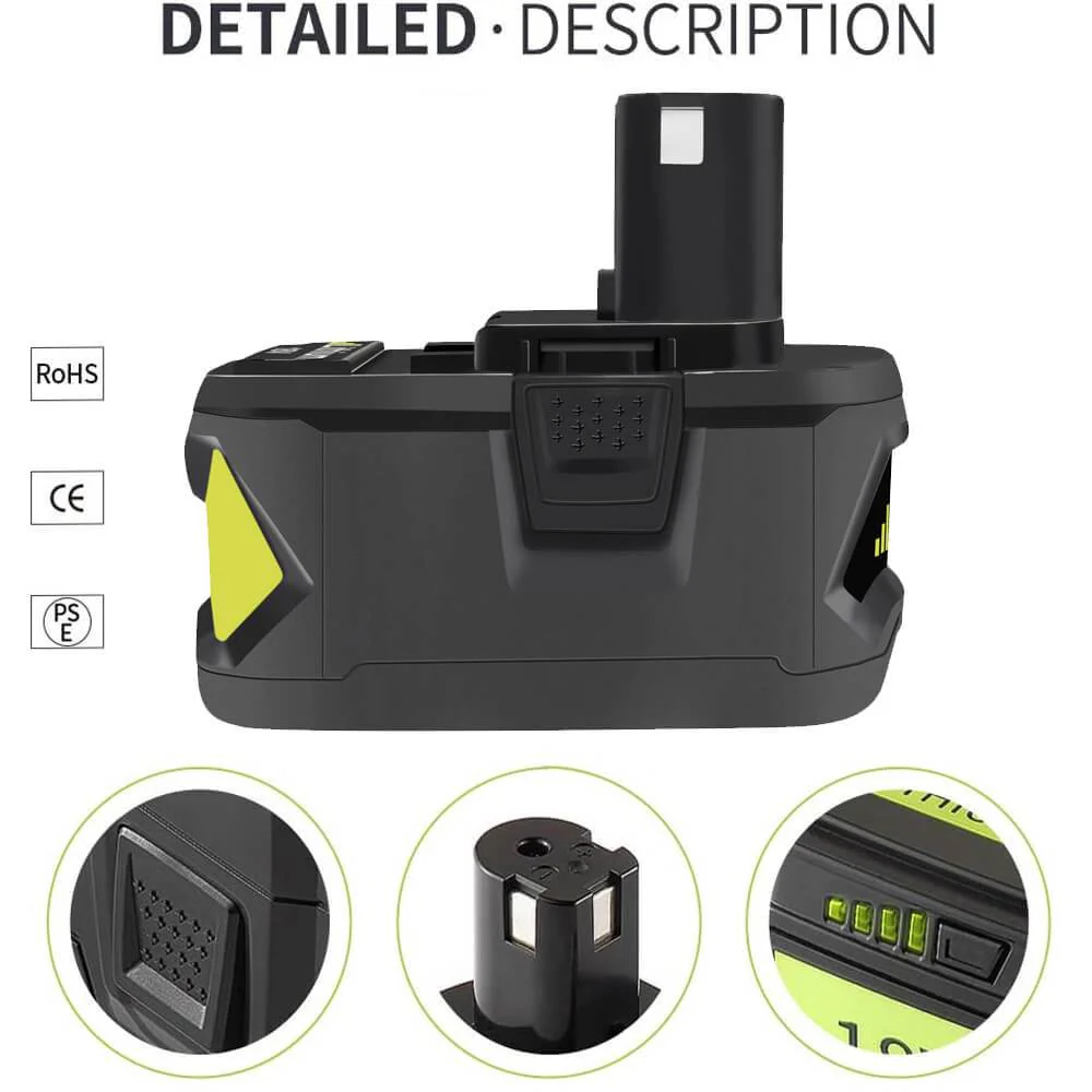 For Ryobi 18V 9Ah Battery Replacement | P108 batteries  2 Pack - Image 3