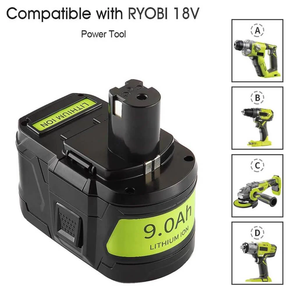 For Ryobi 18V 9Ah Battery Replacement | P108 batteries  2 Pack - Image 4
